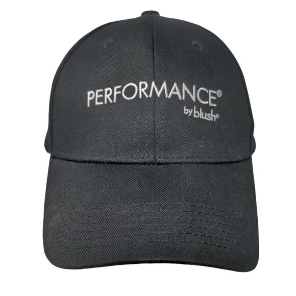 Performance by Blush Snapback Hat Black One Size Adjustable Embroidered Cotton - Picture 1 of 7